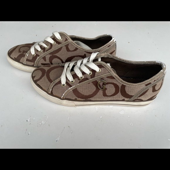 GUESS Brown logo sneakers Size 9 - Picture 11 of 12